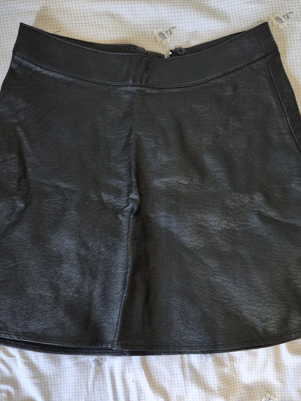 NWT DIVIDED Black Faux Leather Skirt